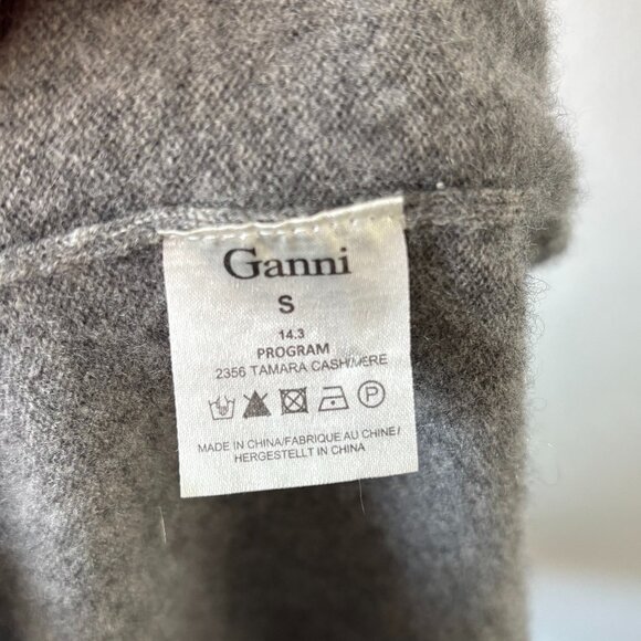 Ganni 100% cashmere mini skirt in gray, size small - Picture 4 of 5